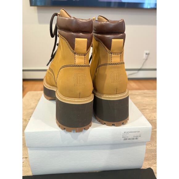 NEW Maje Brown Nubuck Combat Boots Brown size 41 - Picture 9 of 10